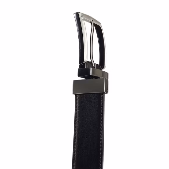 Cinto masculino reversível de couro genuíno masculino de acessórios de moda europeu